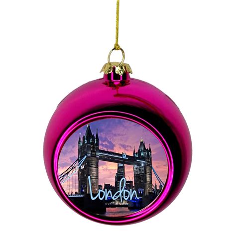 Tower Bridge Ornament London Holiday Ornament London Christmas Ornament England Sunset Ornament ...