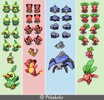 Few fakemon sprites by Pokekoks on DeviantArt