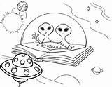 9 Cool Outer Space UFO Coloring Pages For Kids  sketch template