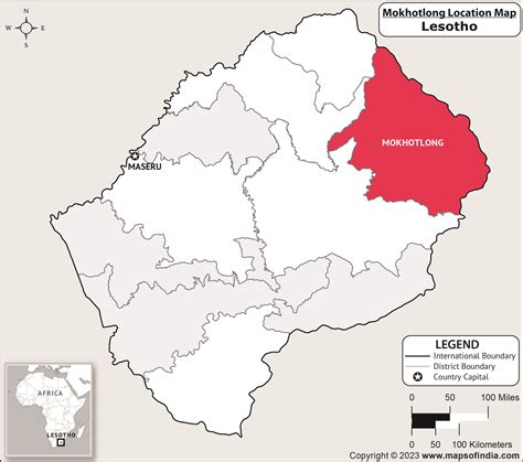 Where is Mokhotlong Located in Lesotho? | Mokhotlong Location Map in ...