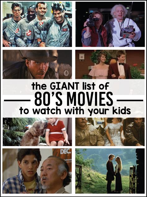 Giant list of 80s movies to watch with your kids – Artofit