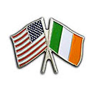 American & Irish Flag Pin