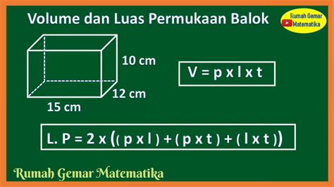 CARA MUDAH MENGHITUNG LUAS PERMUKAAN BALOK dan VOLUME BALOK - YouTube