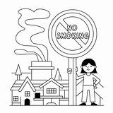 No Smoking Coloring Pages sketch template