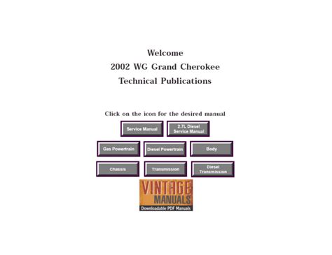 2002 Jeep Grand Cherokee Service Manual PDF - VintageManuals