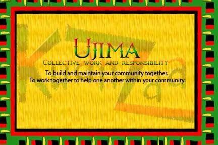 Today is the third day of Kwanzaa represented by the principle of Ujima ...