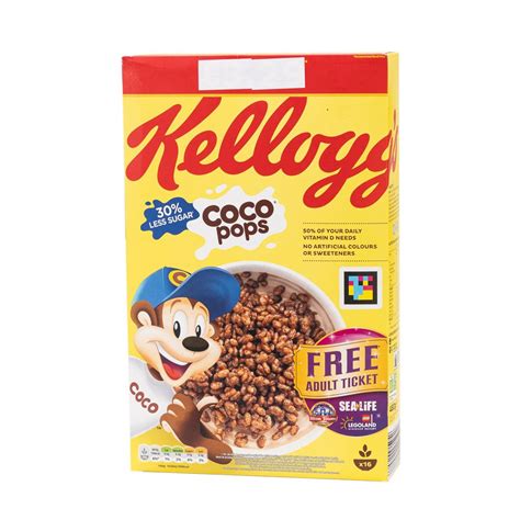 Coco Pops Kelloggs Cereals 480g - Children's Cereal - Breakfast Cereal ...