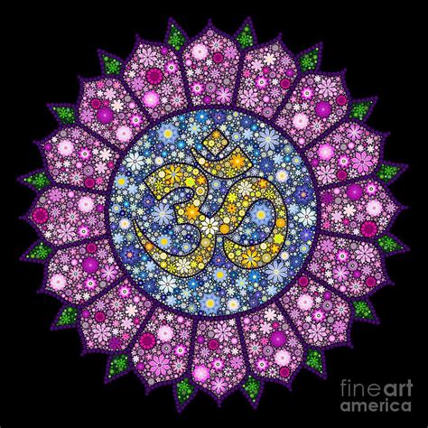 Lotus Aum by Tim Gainey | Om symbol art, Mandala digital, Aztec artwork