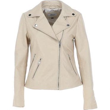 Women's Beige Leather Jackets