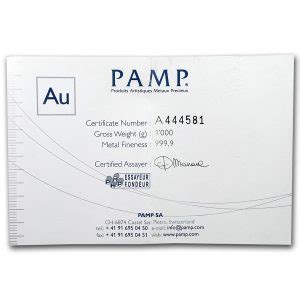 1 Kilo Gold Bar - PAMP Suisse | New York Gold Co