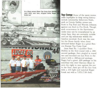 Stoen Racing: National Dragster Magazine Feature