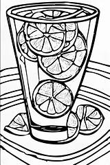 Lime Glass Coloring Page · Creative Fabrica sketch template