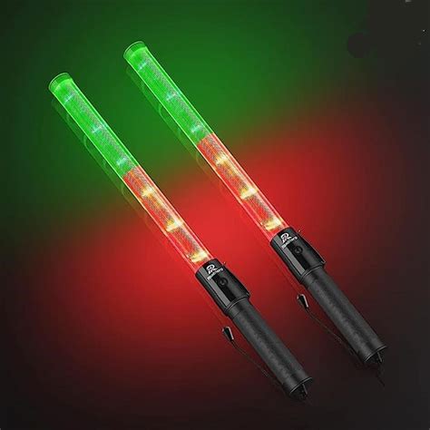 21inch Traffic Wands, Red & Green Led Traffic Safety Light – International Safety Solution Store