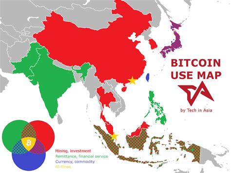 How Asia uses Bitcoin in one color-coded map