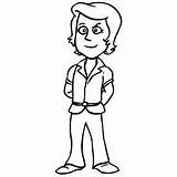 Girl Standing Coloring Sheet sketch template