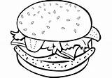 Burger Coloring Pages At GetColoringscom  Free Printable Colorings sketch template