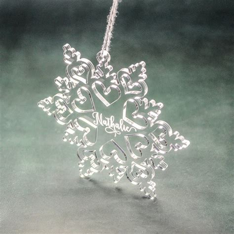 PERSONALIZED ACRYLIC SNOWFLAKE Ornaments // Custom Name - Etsy