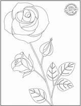 Flower Stem And Leaf Coloring Page  Best Site sketch template