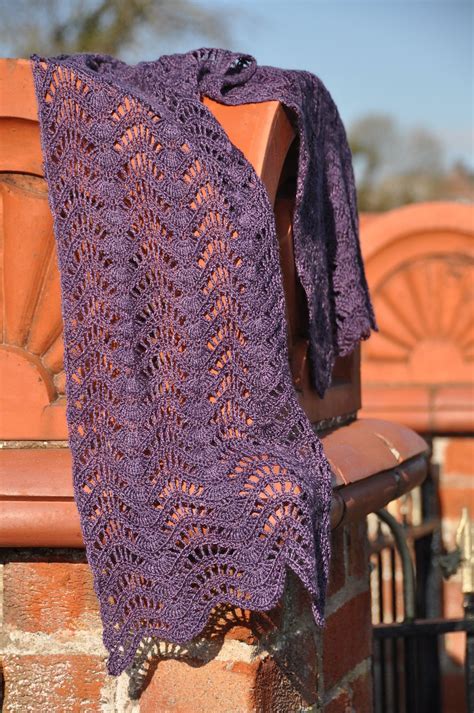 Ravelry: Lacy Feather and Fan Pattern by A. Westbrook Crochet Prayer Shawls, Crochet Shawls And ...