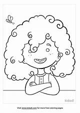 Curly Hair Coloring Page sketch template