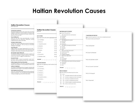 Haitian Revolution Causes | Teaching Resources