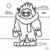 Yeti Coloring Pages Printable sketch template