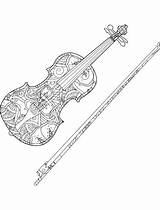 Violin coloring pages For Adults sketch template