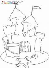 Sand Castle Coloring Pages Printable For Free Download sketch template