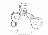 Boxer Athlete Coloring Page For Kids  Free Athletes Printable sketch template