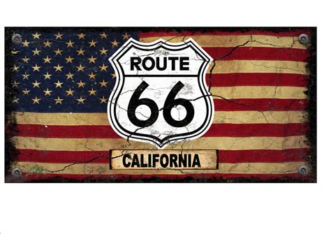 Route 66 California Sign Reproduction Vintage style Route 66 Road sign Wall Plaque – The Rooshty ...