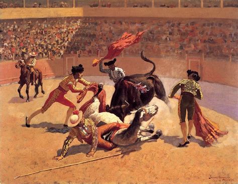 Frederic Remington Bull Fight in Mexico Painting | Best Paintings For Sale