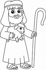 Download Shepherd Isolated Coloring Page For Kids Free  sketch template