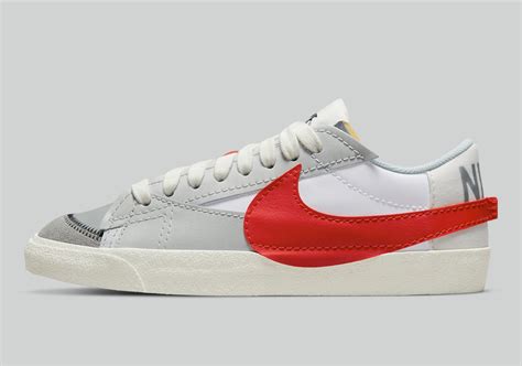 Nike Blazer Low '77 Jumbo "Grey/Red" DQ8769-100 | SneakerNews.com