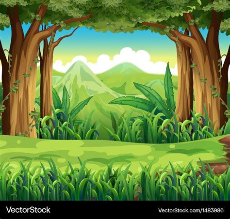 Green forest Royalty Free Vector Image - VectorStock