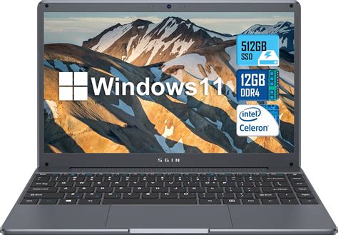 Amazon.com: SGIN Laptop 15.6" Laptops 12GB RAM 512GB ROM SSD Windows 11 Laptops with FHD ...