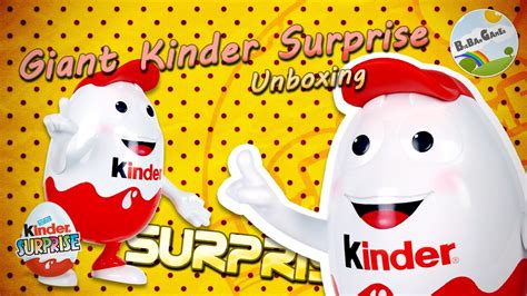 Giant Kinder Surprise with Surprise Eggs Unboxing - YouTube