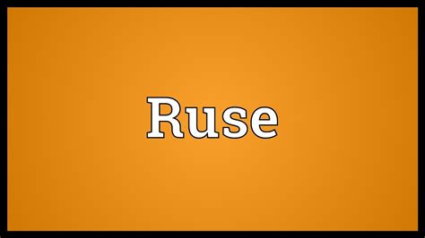 Ruse Meaning - YouTube