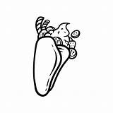 burrito Ice Cream drawing coloring Line art Style Sketch Classic  sketch template