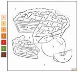 Color By Number Apple Pie coloring Page  Free Printable Coloring Pages sketch template