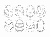 Happy Easter Coloring Page For Kids Set Of eggs 21729587 Vector Art  sketch template