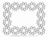 Flower Frame Coloring Pages sketch template