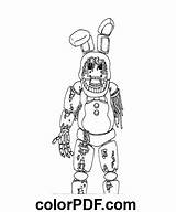 Fnaf Withered Bonnie – Coloring Pages And Books In PDF sketch template
