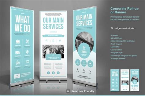 Retractable Banner Template Psd Inspirational Business Roll Up Banner Flyer Templates On ...