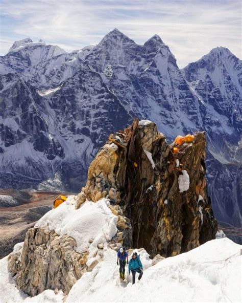 Camp 2 on Ama Dablam is stunningly beautiful, and anything but easy to get to. Pictured: HIMALI ...