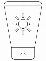 Sunscreen coloring Page  ColouringPages sketch template