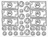 Money Coloring Pages To Download And Print For Free sketch template
