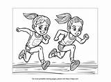 Printable Olympic Track & Field Coloring Page · InkPx sketch template