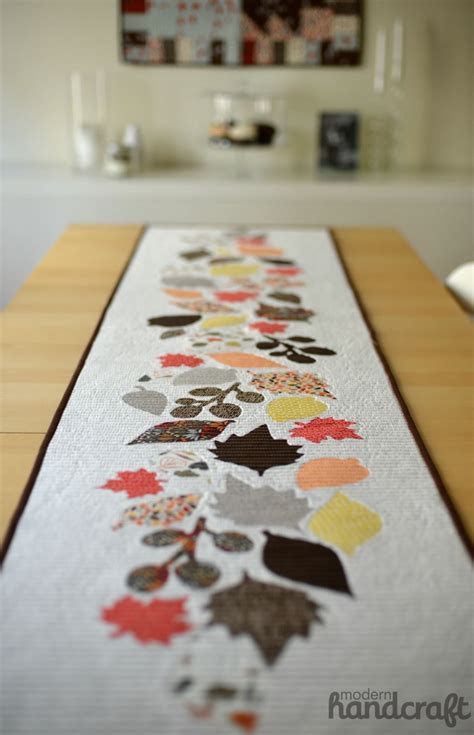 Fall Leaves Table Runner & Instagram Giveaway! | Fall table runners, Applique table runner ...