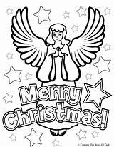 Angel Coloring Page Christmas Simple A Beautiful And Easy  sketch template