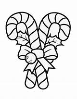 Two Candy Canes Coloring Page  Free Printable Pages For Kids sketch template